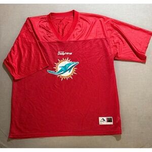 Miami Dolphins Augusta Sportswear Game Promo Jersey Mens‎ XL Red Short Sleeve.